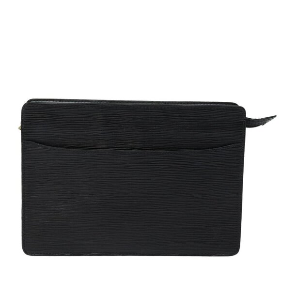 LOUIS VUITTON Epi Pochette Homme Clutch Bag Black Noir - Picture 12 of 16